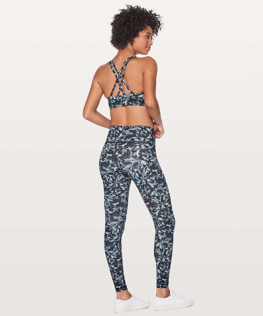 Lululemon Energy Bra Size 6 Embellished Multi Blue & Black